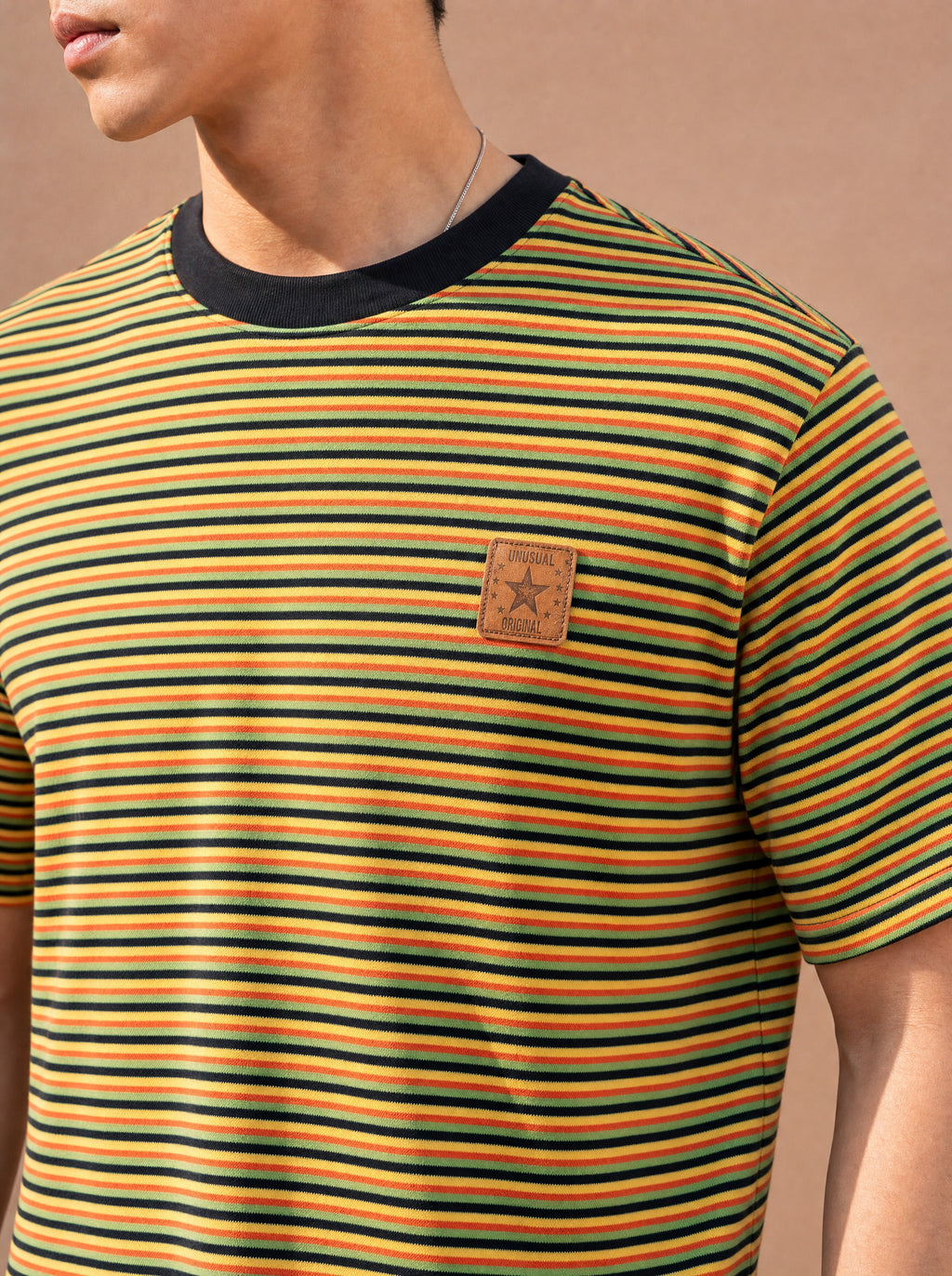 The Small Talk Stripe Crewneck Tee (Bumblebee)