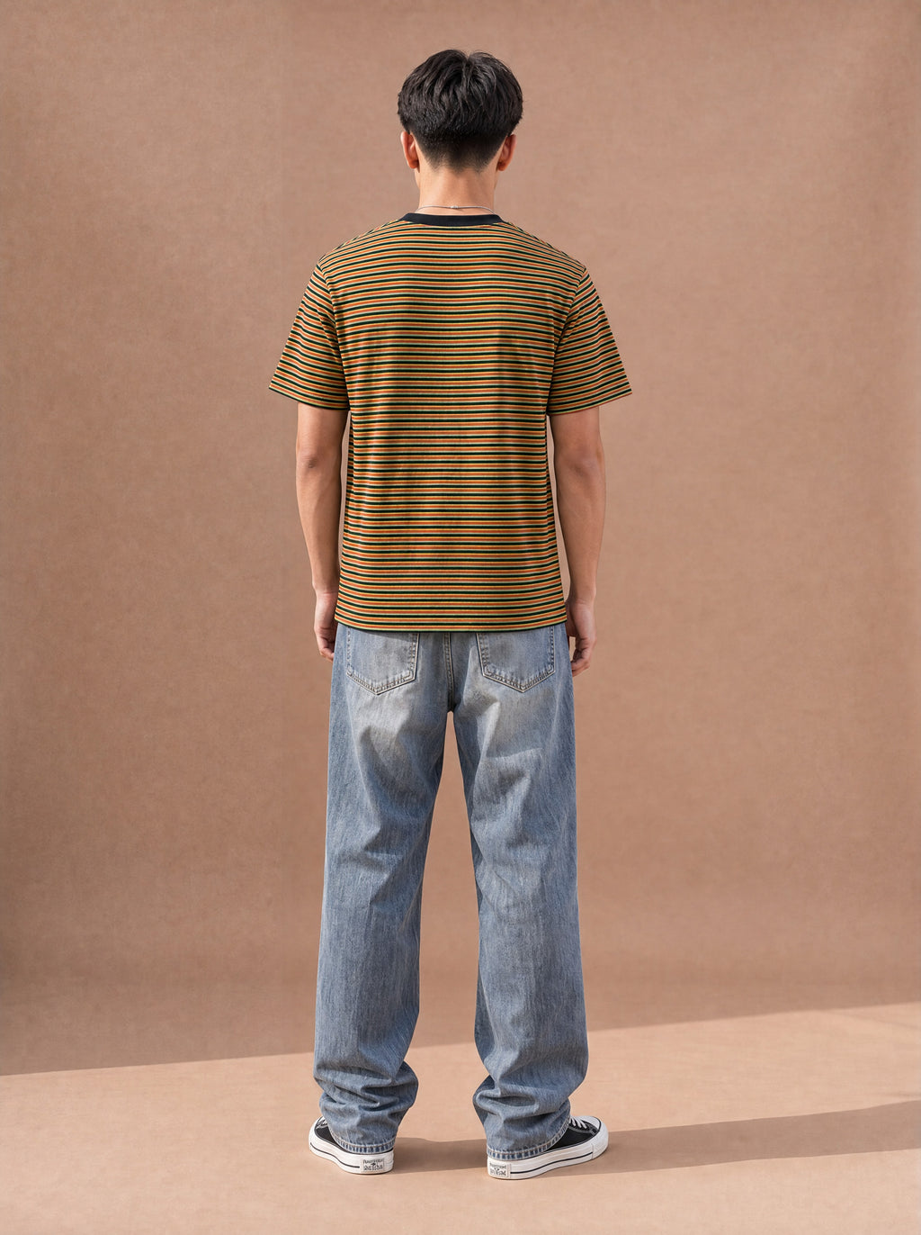 The Small Talk Stripe Crewneck Tee (Bumblebee)