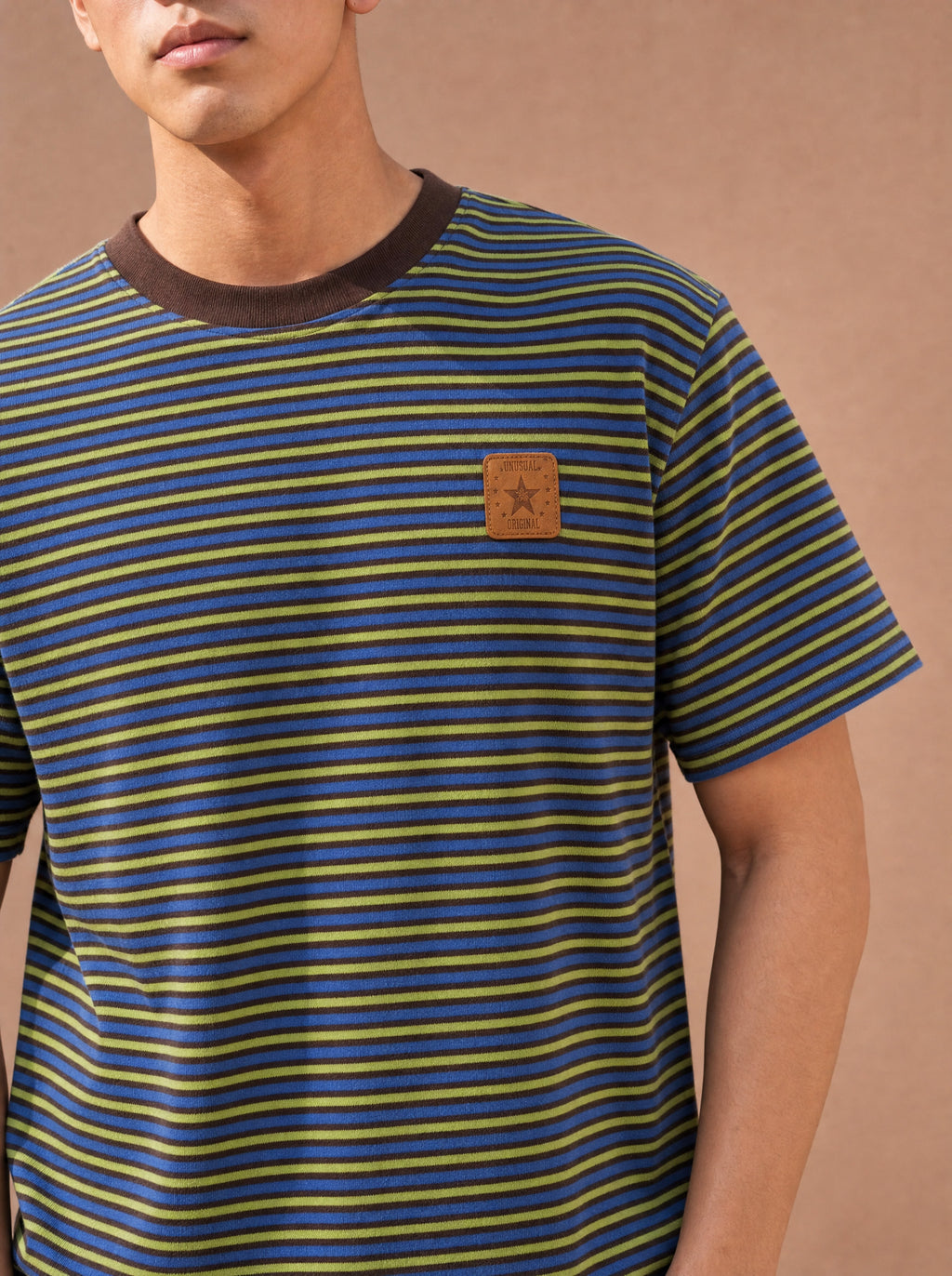 The Small Talk Stripe Crewneck Tee (Oasis)