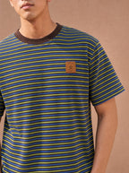 The Small Talk Stripe Crewneck Tee (Oasis)