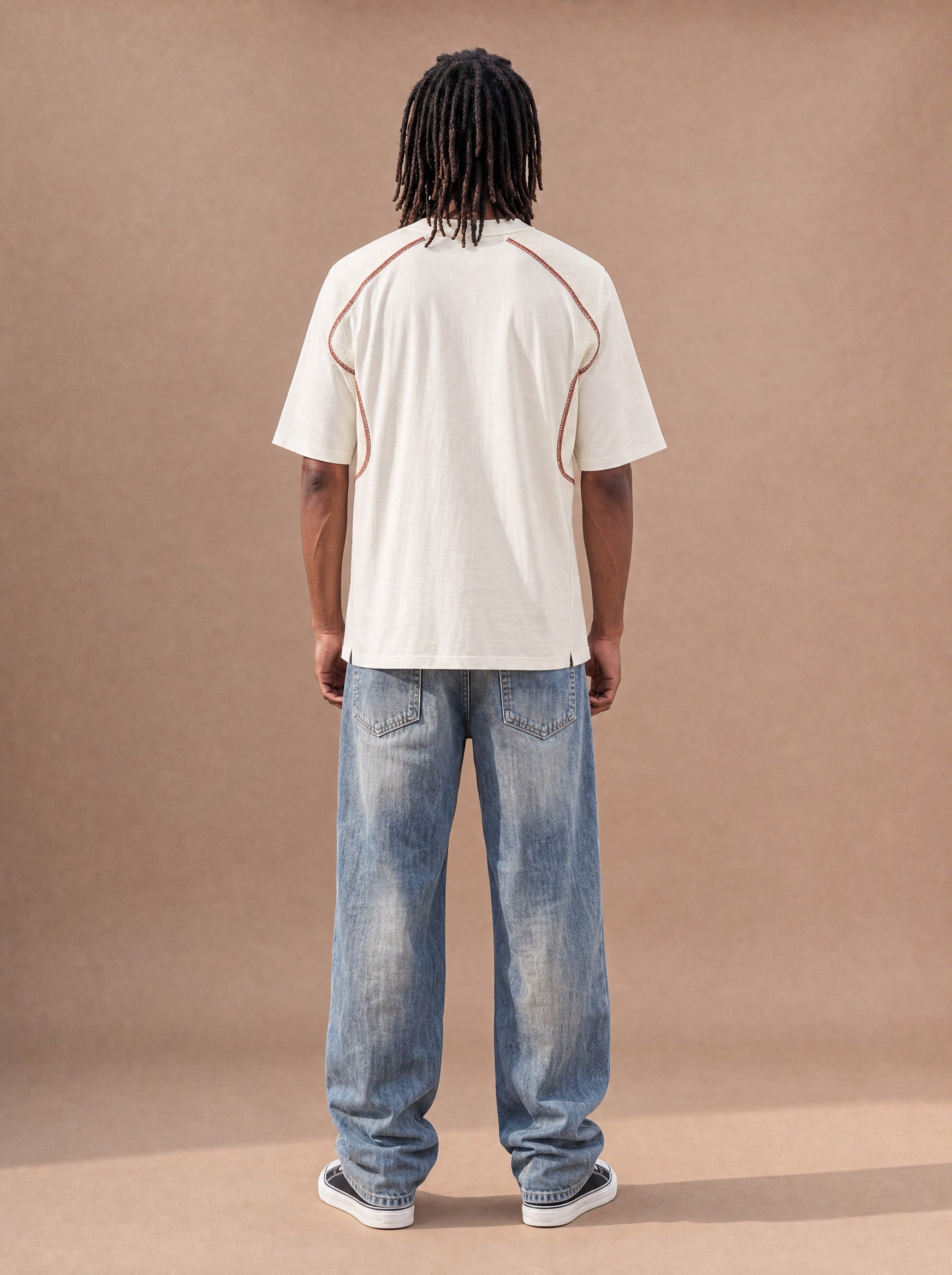 The Mesh Route Crewneck Tee (Snow)