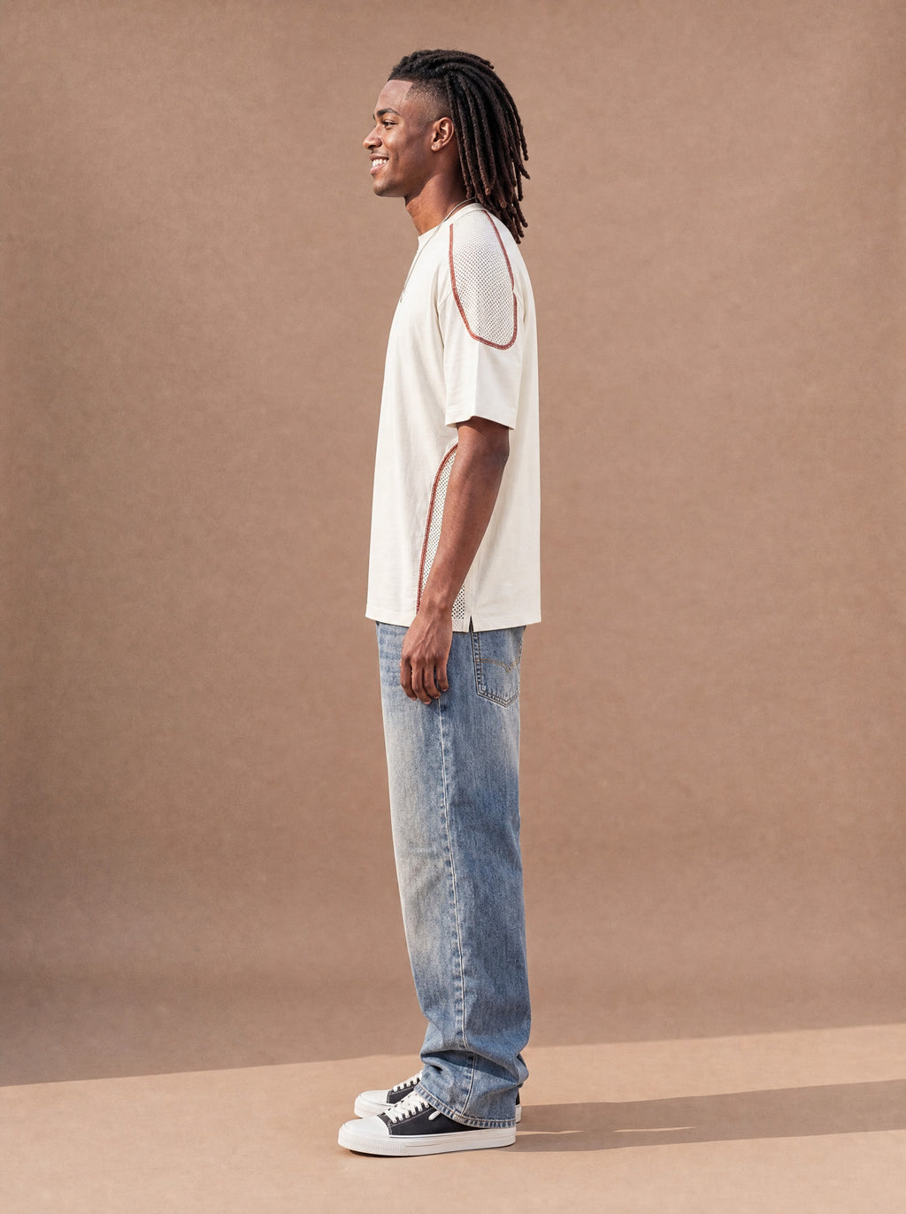 The Mesh Route Crewneck Tee (Snow)