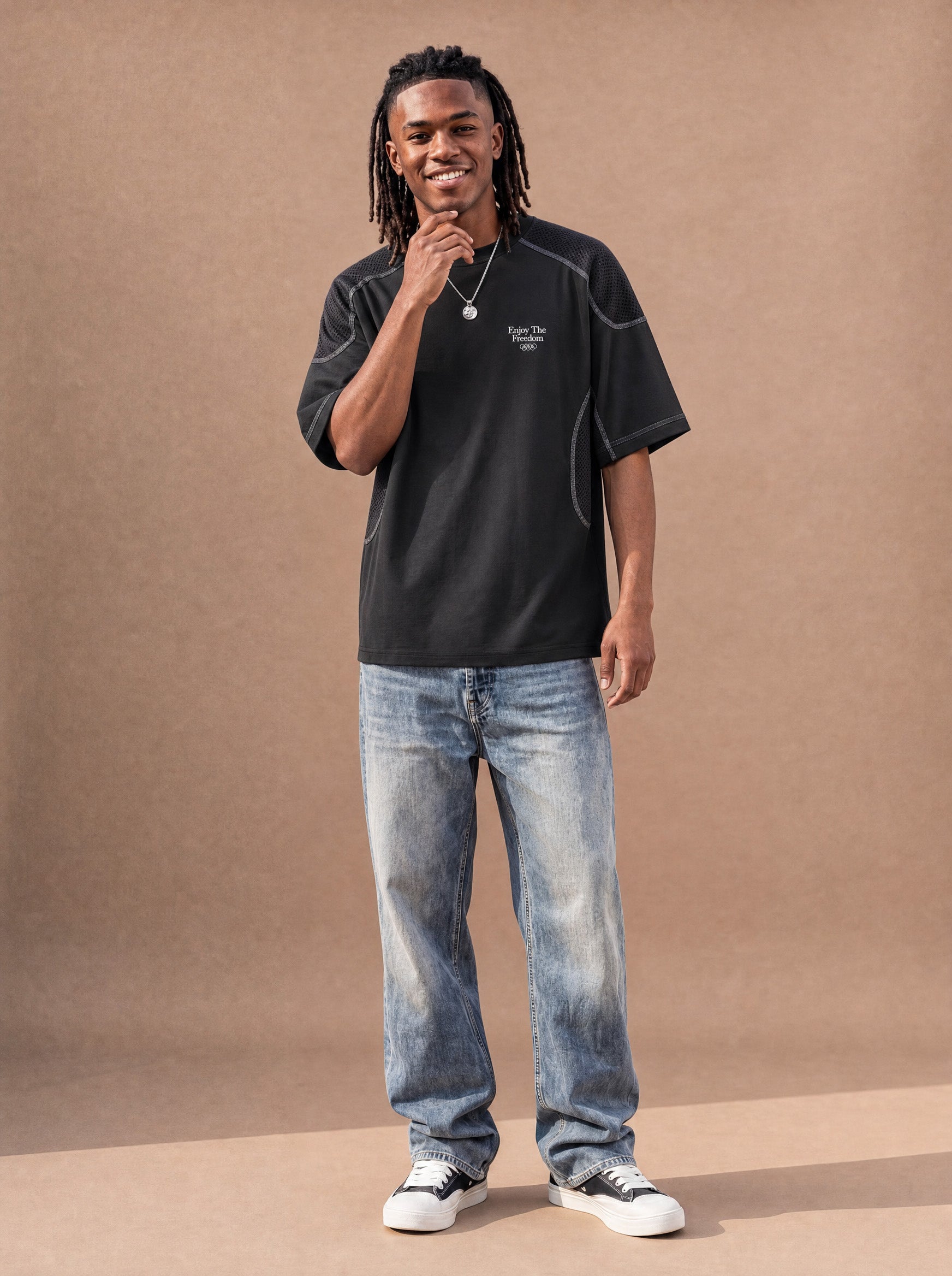 The Mesh Route Crewneck Tee (Onyx)