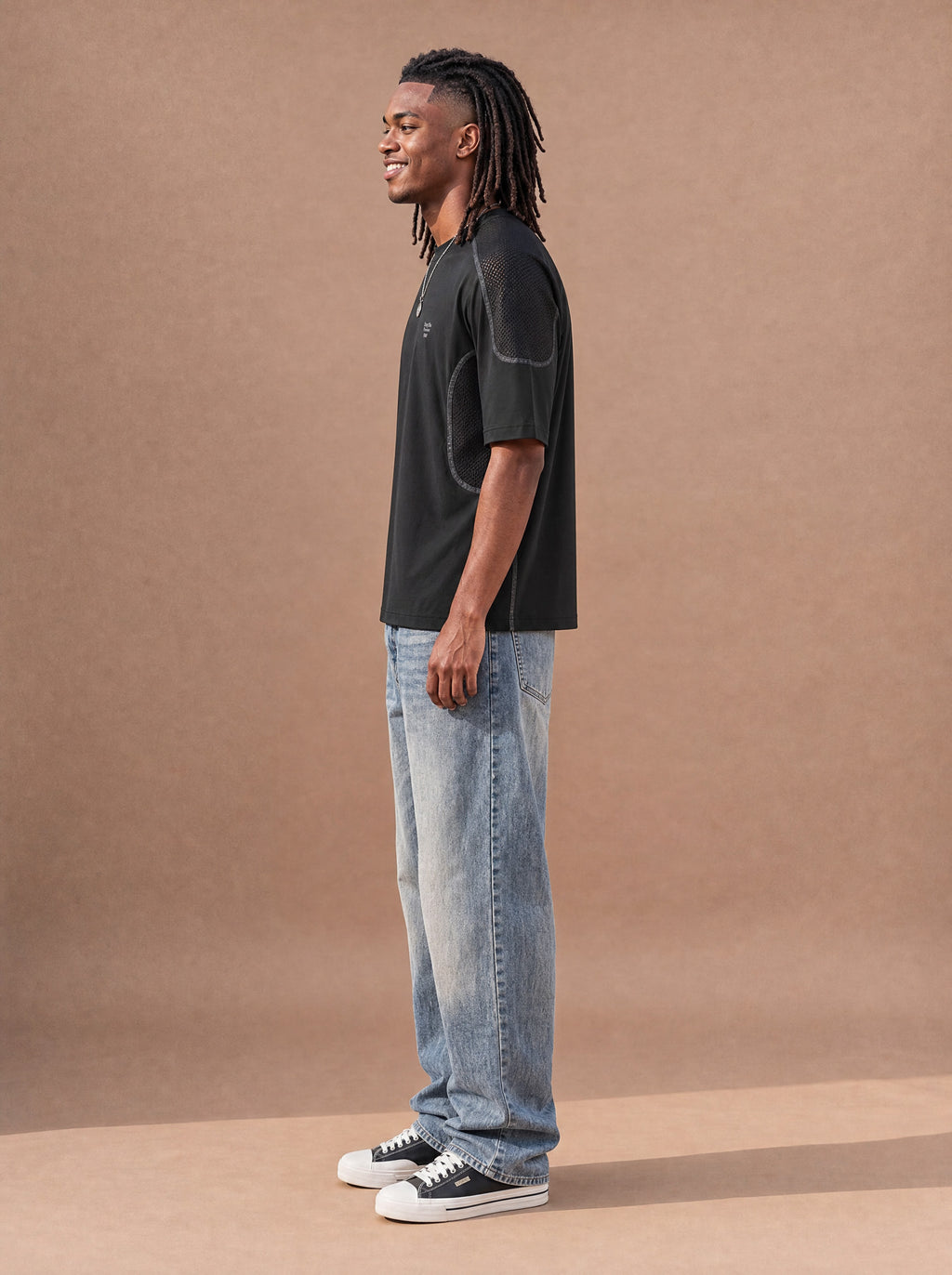 The Mesh Route Crewneck Tee (Onyx)