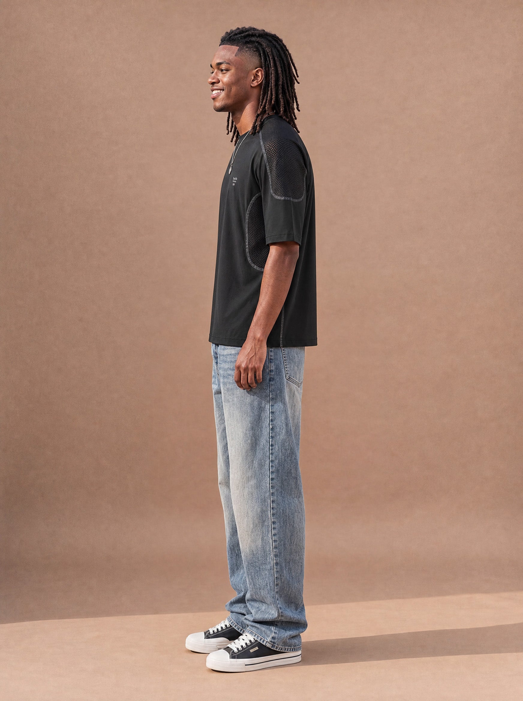 The Mesh Route Crewneck Tee (Onyx)