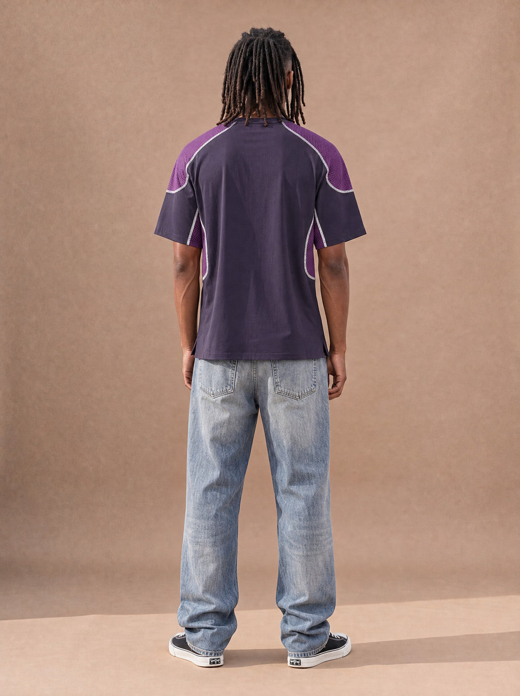 The Mesh Route Crewneck Tee (Plum)