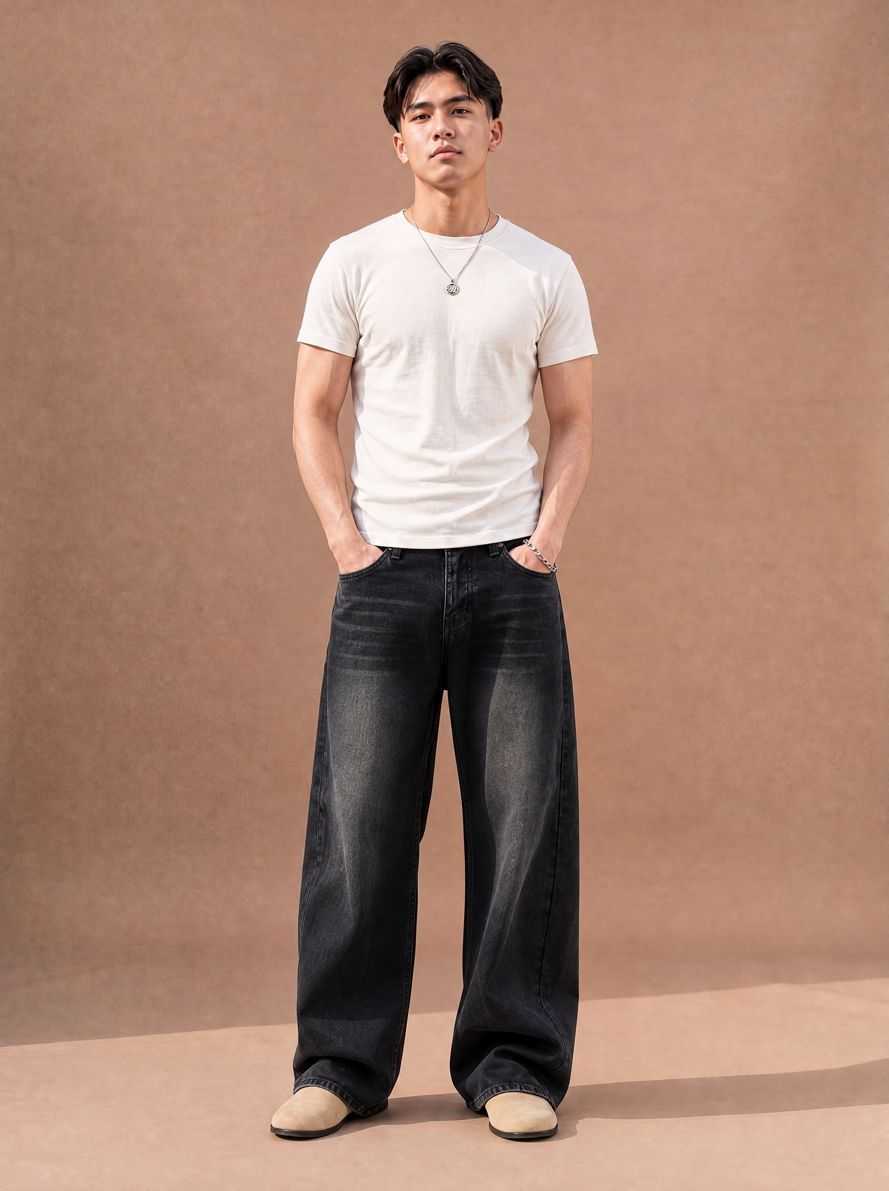 The Wide-Open Washed Jean (Onyx)