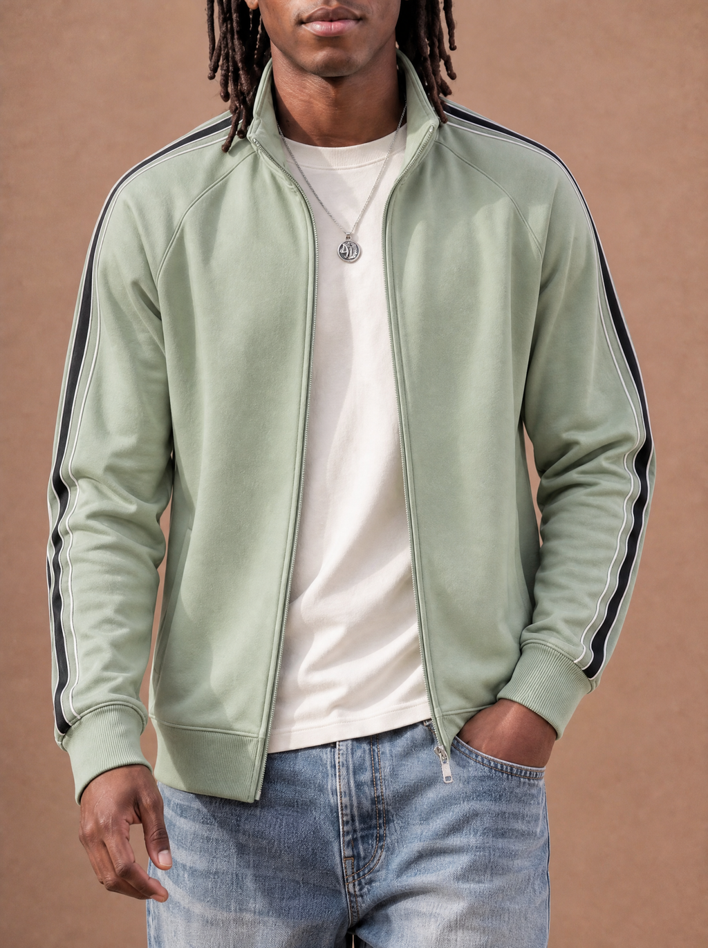 The After-Class Track Jacket (Sage)