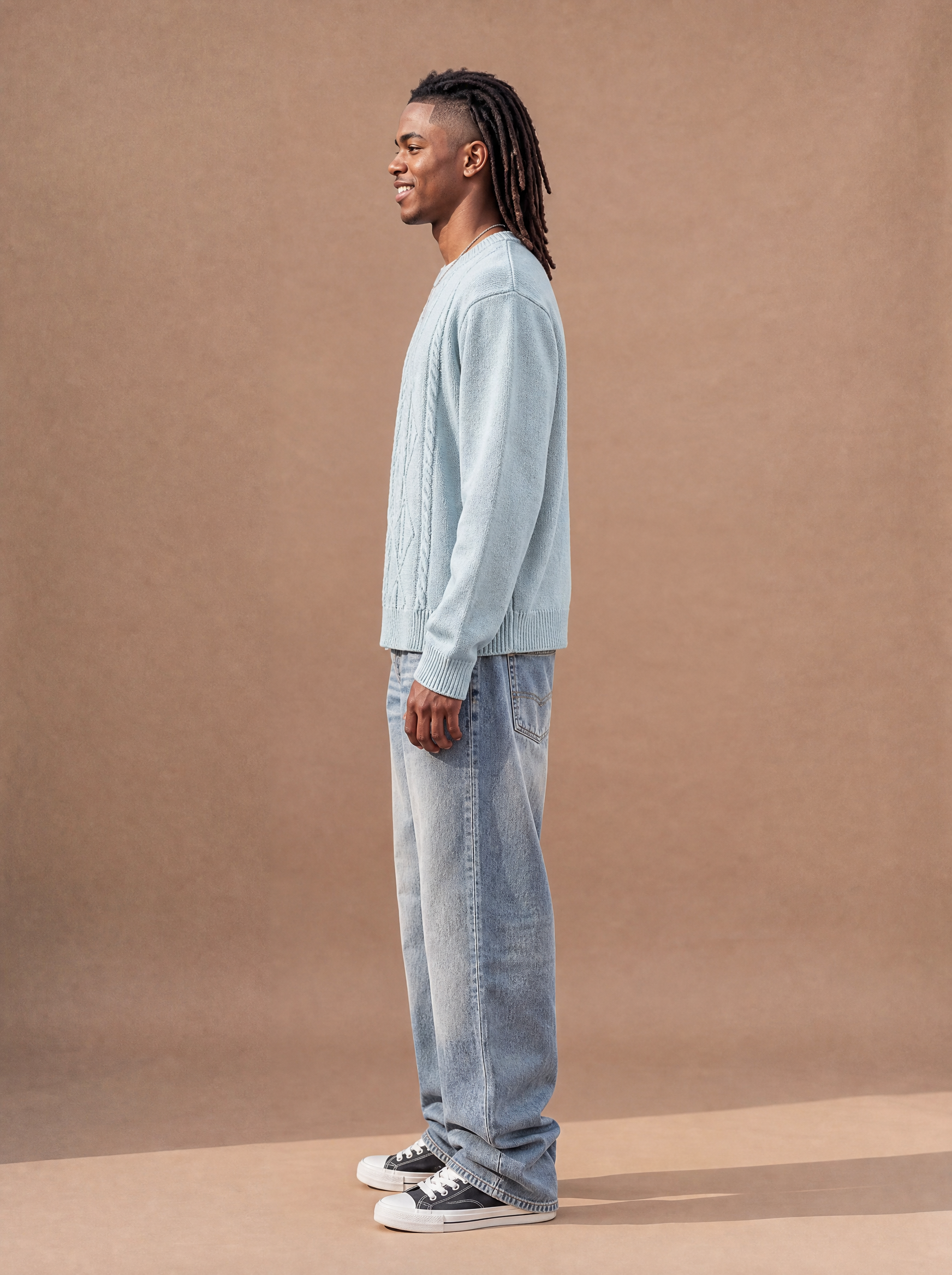The Soft Plan Cable Crewneck (Sparrow)