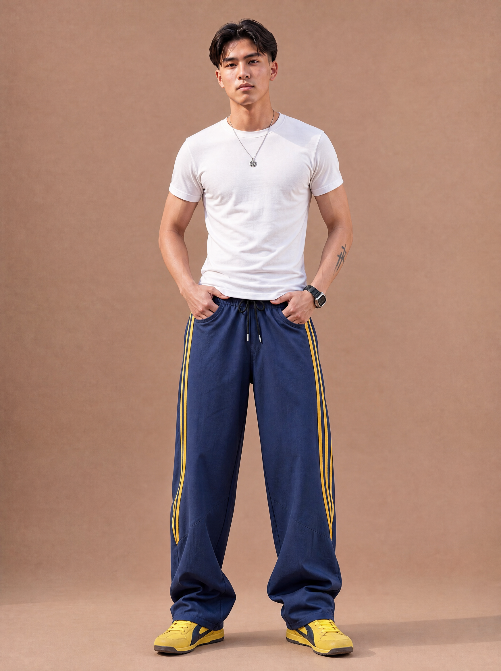 The Side-Street Track Pant (Navy)