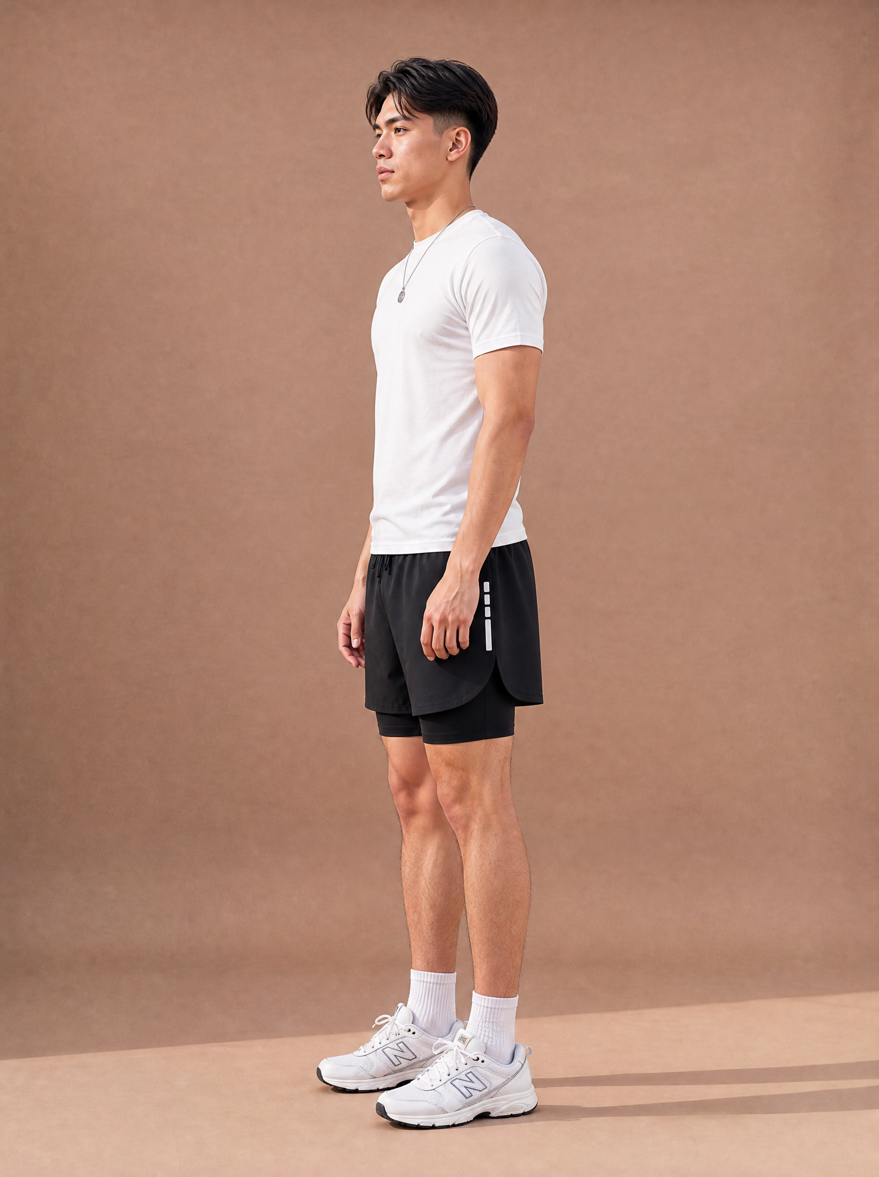 The Black Reflective Layered Run Short