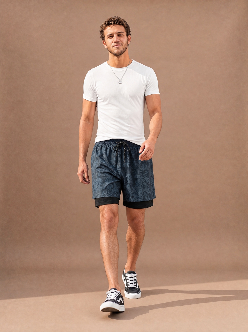 The Dark Floral Layered Run Short