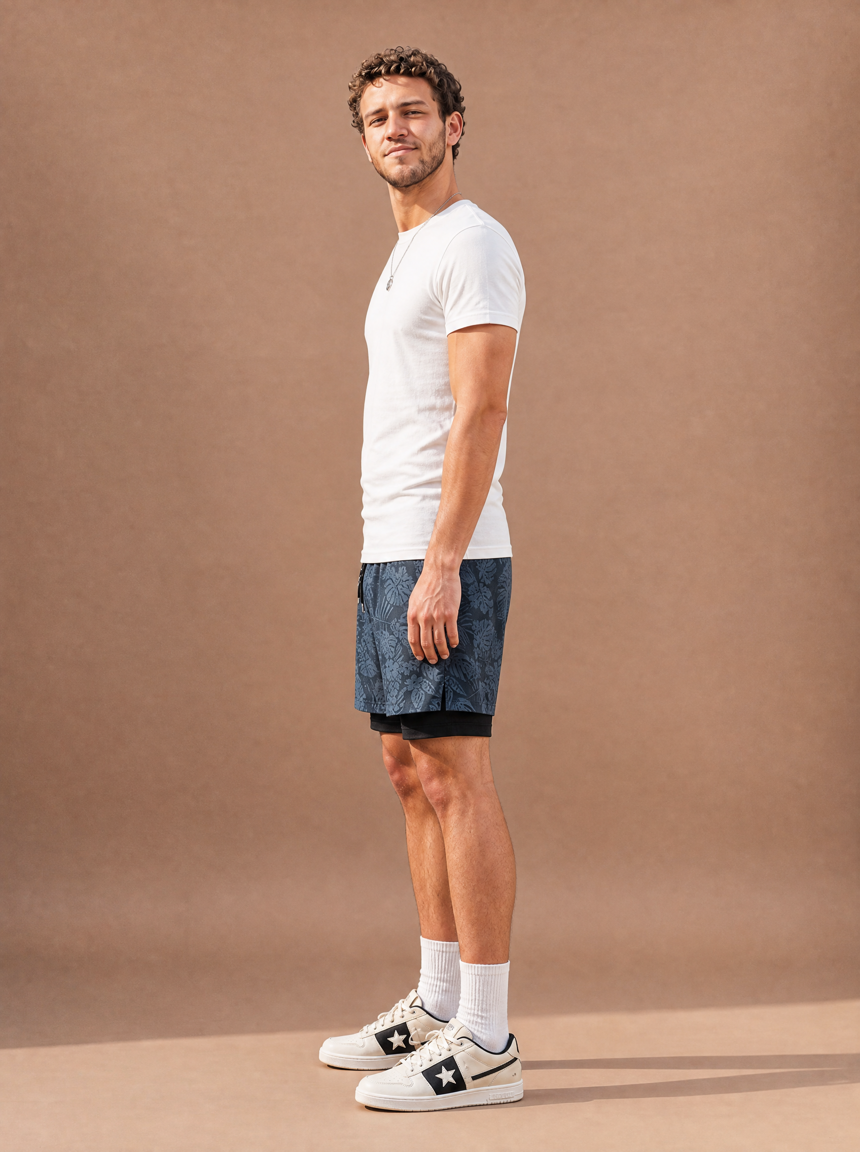 The Dark Floral Layered Run Short