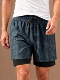 The Dark Floral Layered Run Short