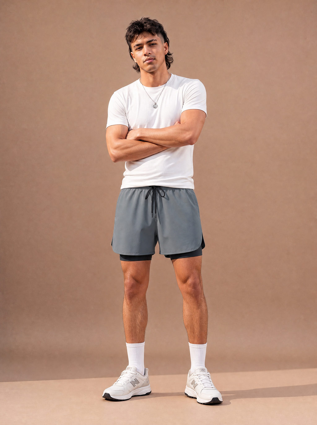 The Grey Layered Run Short