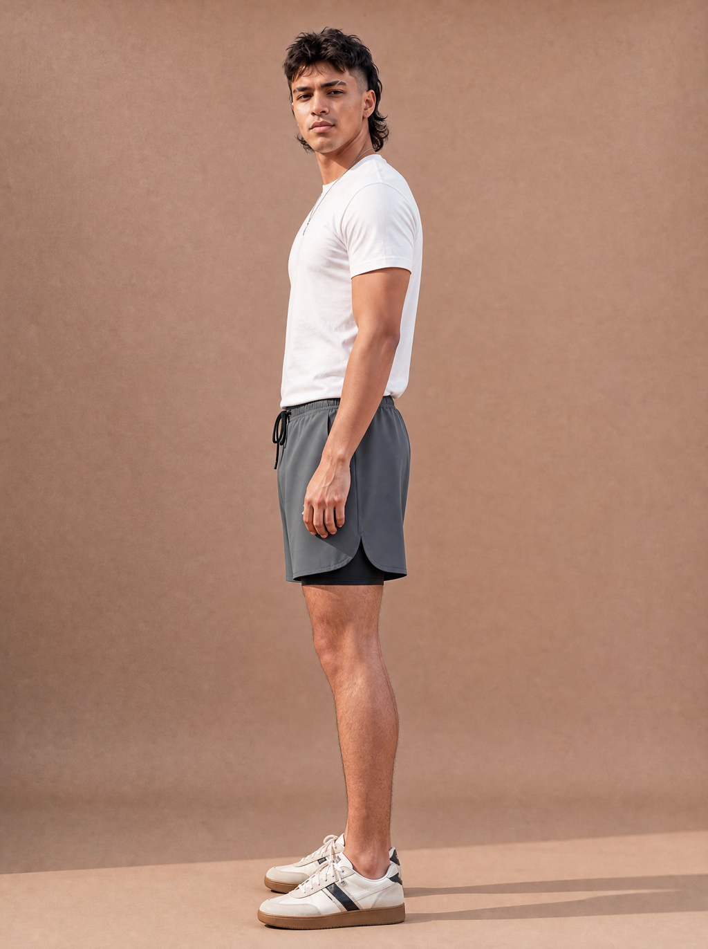 The Grey Layered Run Short