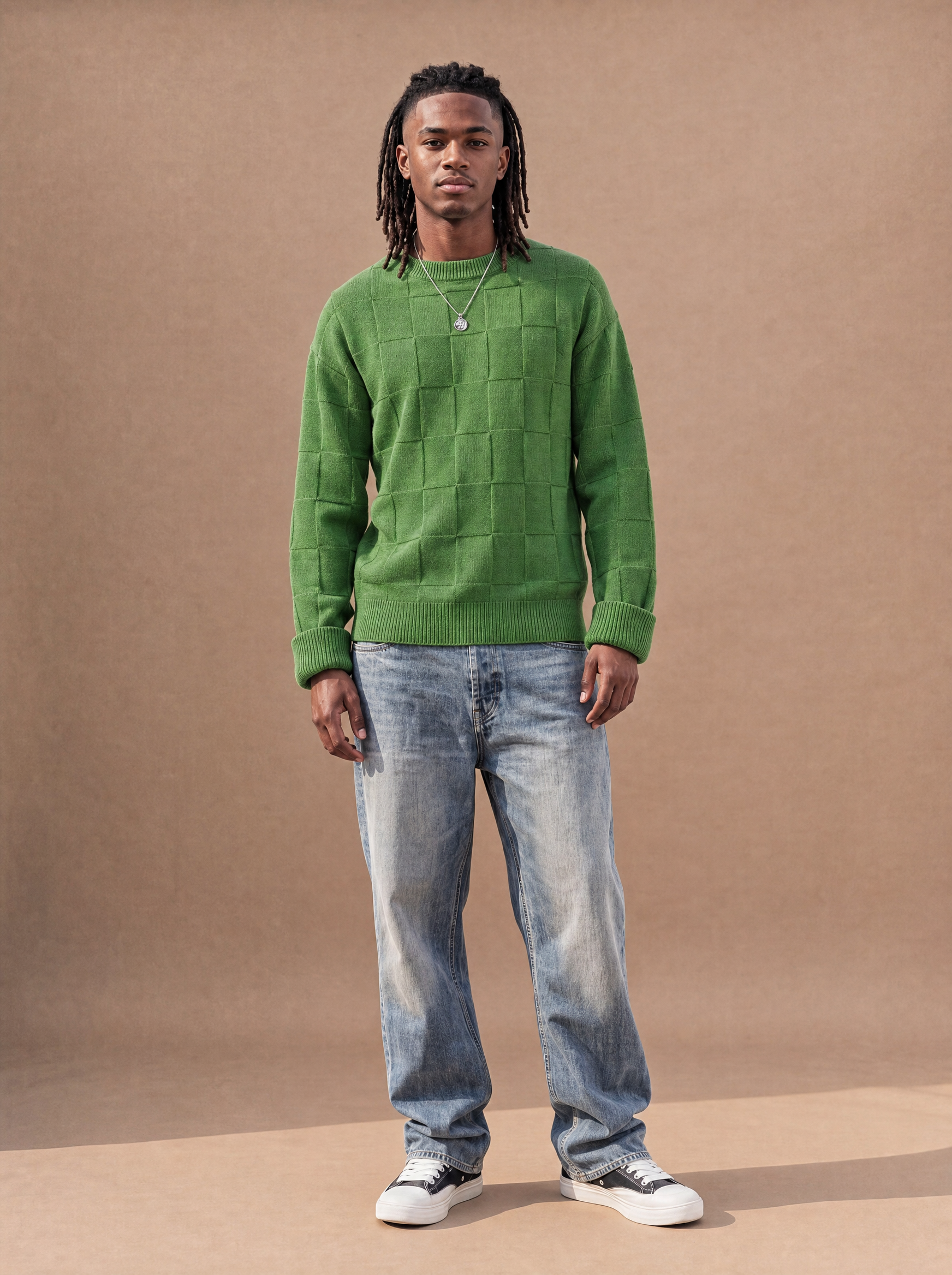 The Grid Check Chill Crewneck