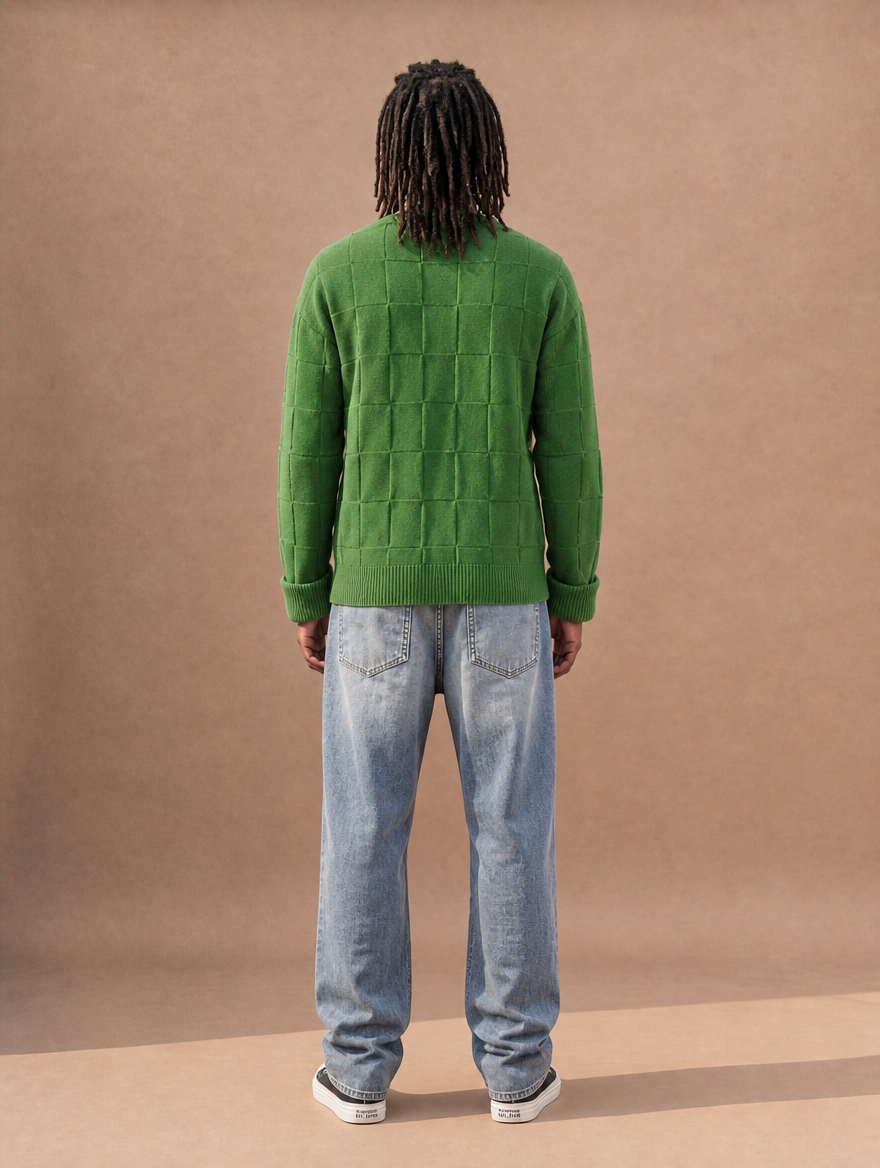 The Grid Check Chill Crewneck