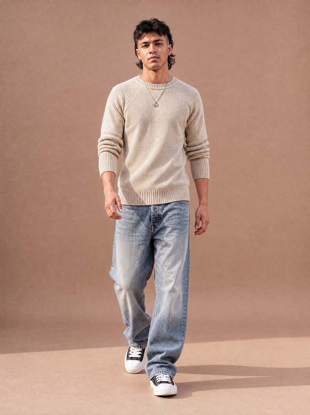The Sunday Reset Crewneck Sweater (Sand)