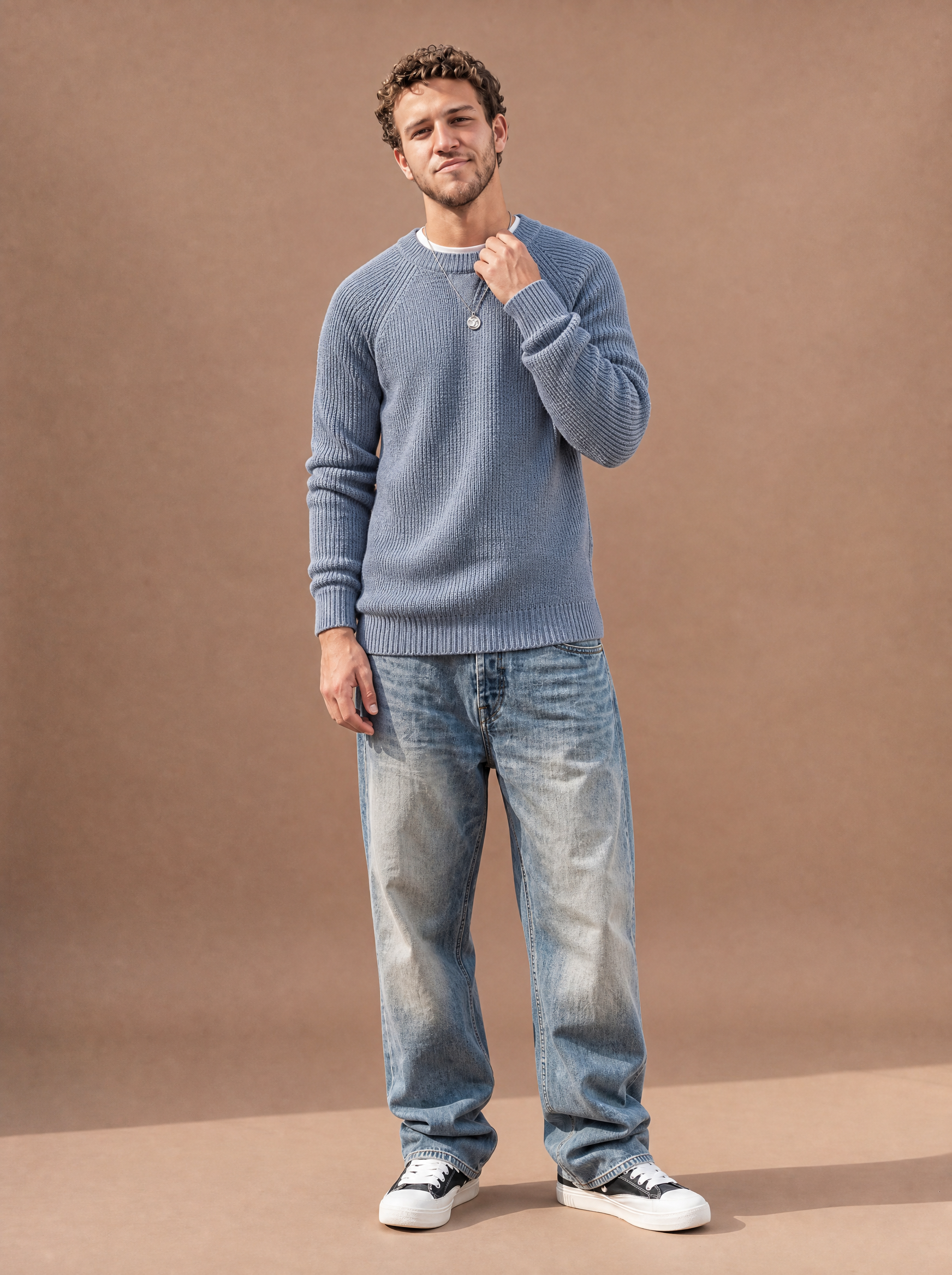 The Sunday Reset Crewneck Sweater (Cornflower)