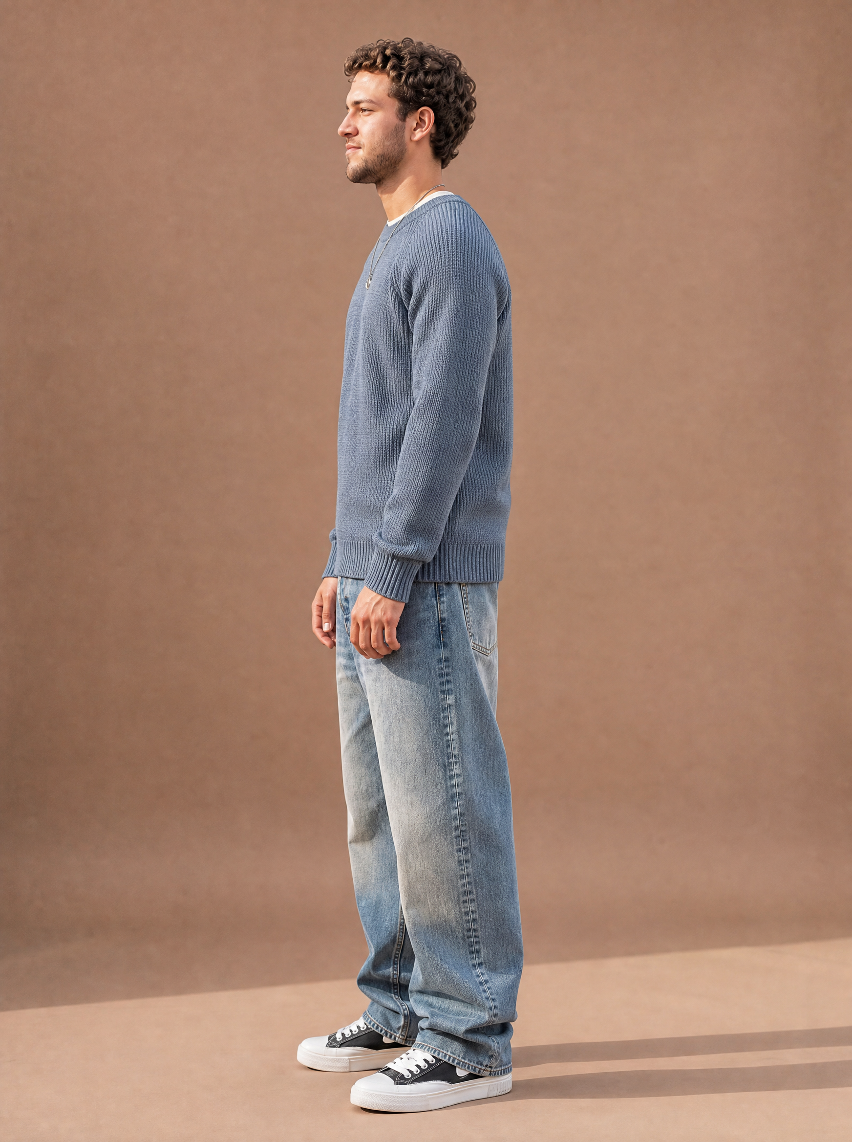The Sunday Reset Crewneck Sweater (Cornflower)