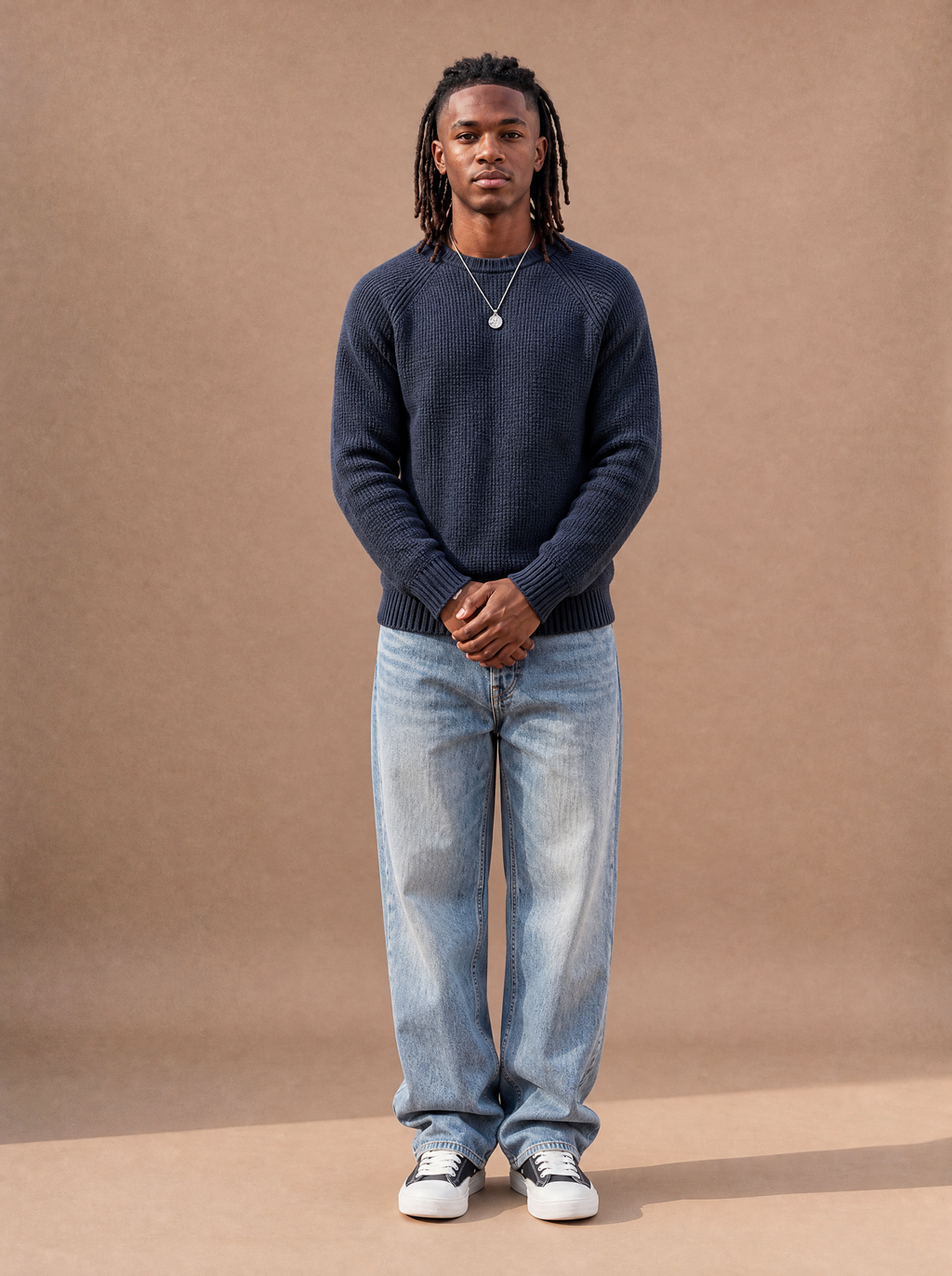 The Sunday Reset Crewneck Sweater (Navy)