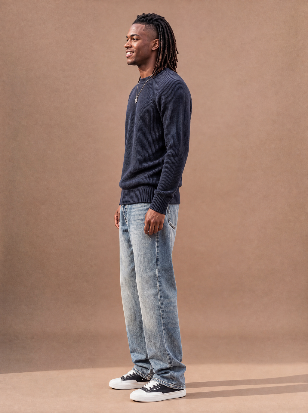 The Sunday Reset Crewneck Sweater (Navy)