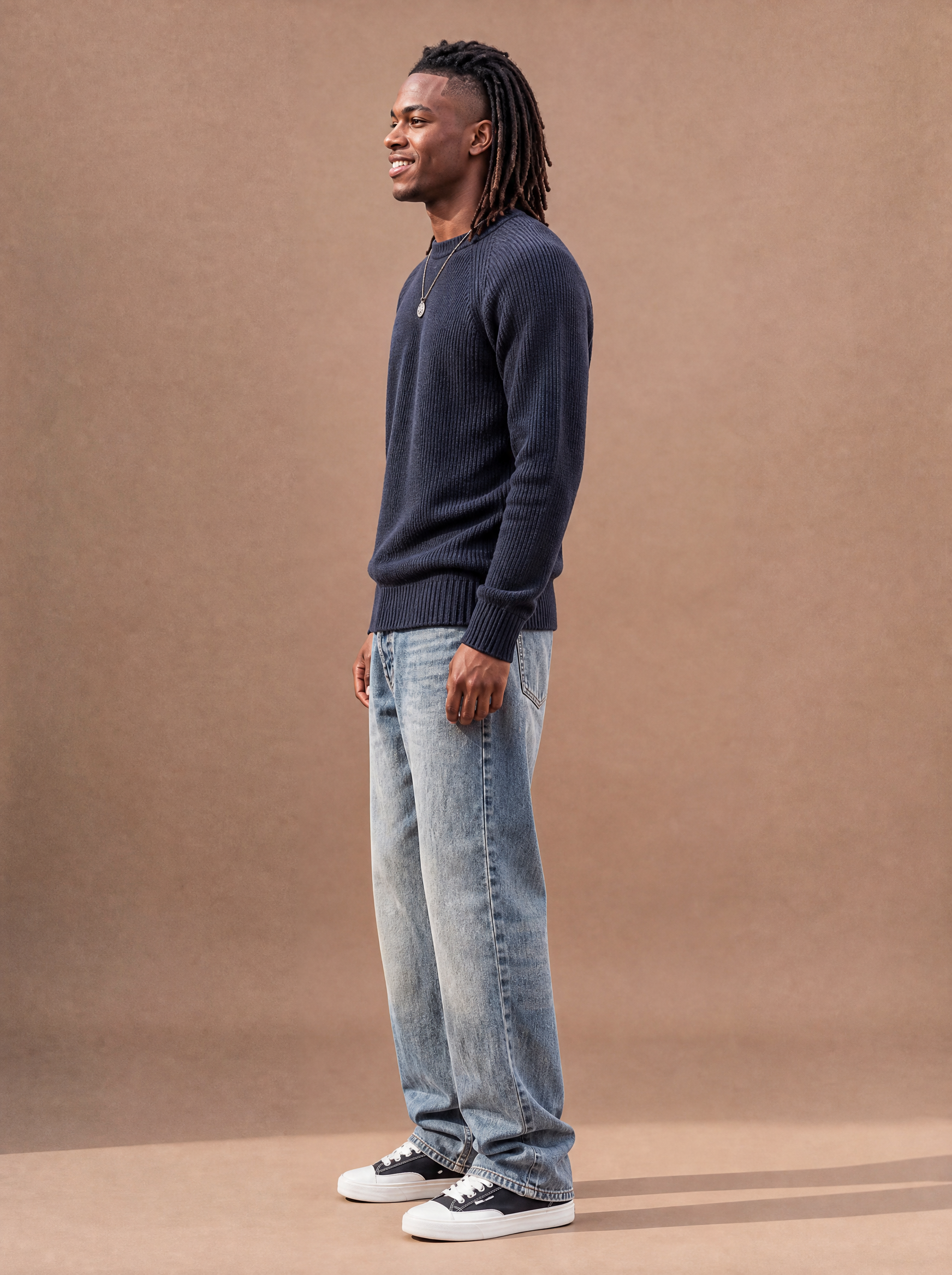 The Sunday Reset Crewneck Sweater (Navy)