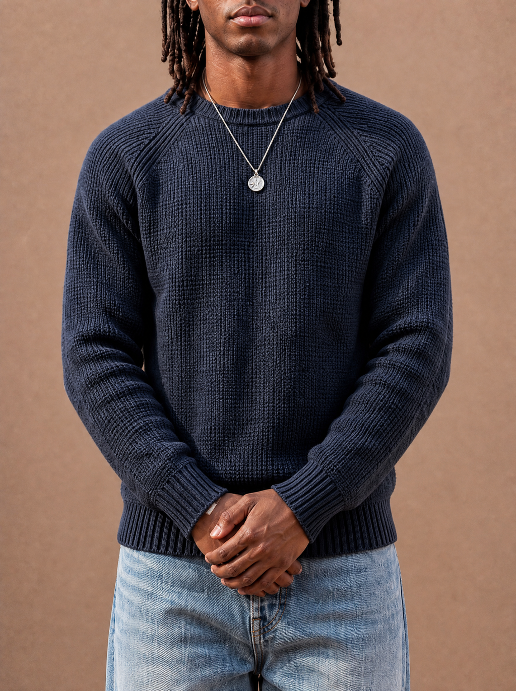 The Sunday Reset Crewneck Sweater (Navy)