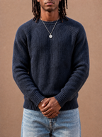 The Sunday Reset Crewneck Sweater (Navy)