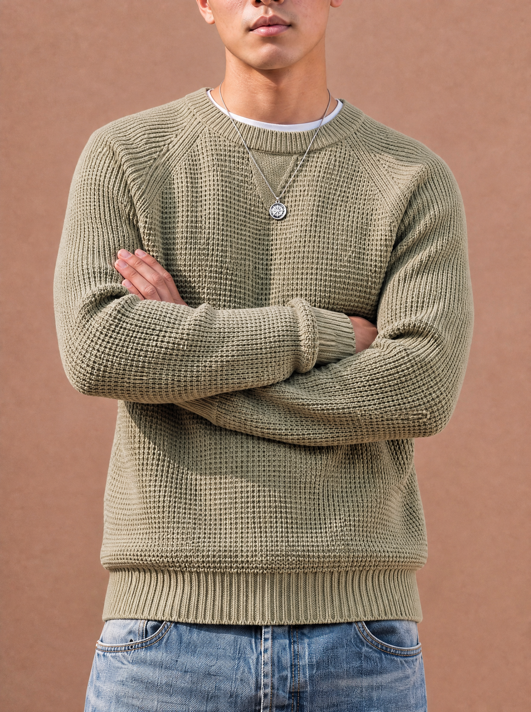 The Sunday Reset Crewneck Sweater (Sage)