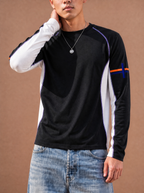 The Dolomites Long Sleeve Crew (Black/White)