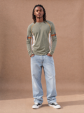 The Dolomites Long Sleeve Crew (Sage/White)