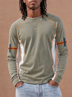 The Dolomites Long Sleeve Crew (Sage/White)
