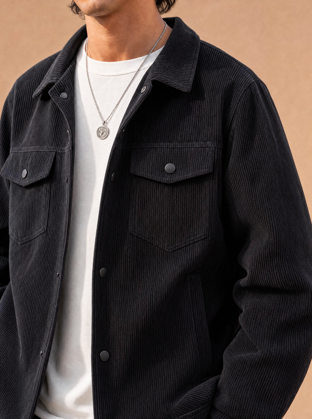 The Clock-Out Cord Jacket (Onyx)