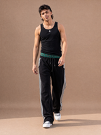 The Boxer-Waist Lounge Track Pant (Black/Green)